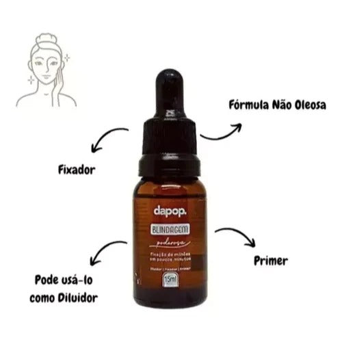 Primer Fixador de Maquiagem Diluidor Blindagem Poderosa Fixação em poucos Minutos Dapop