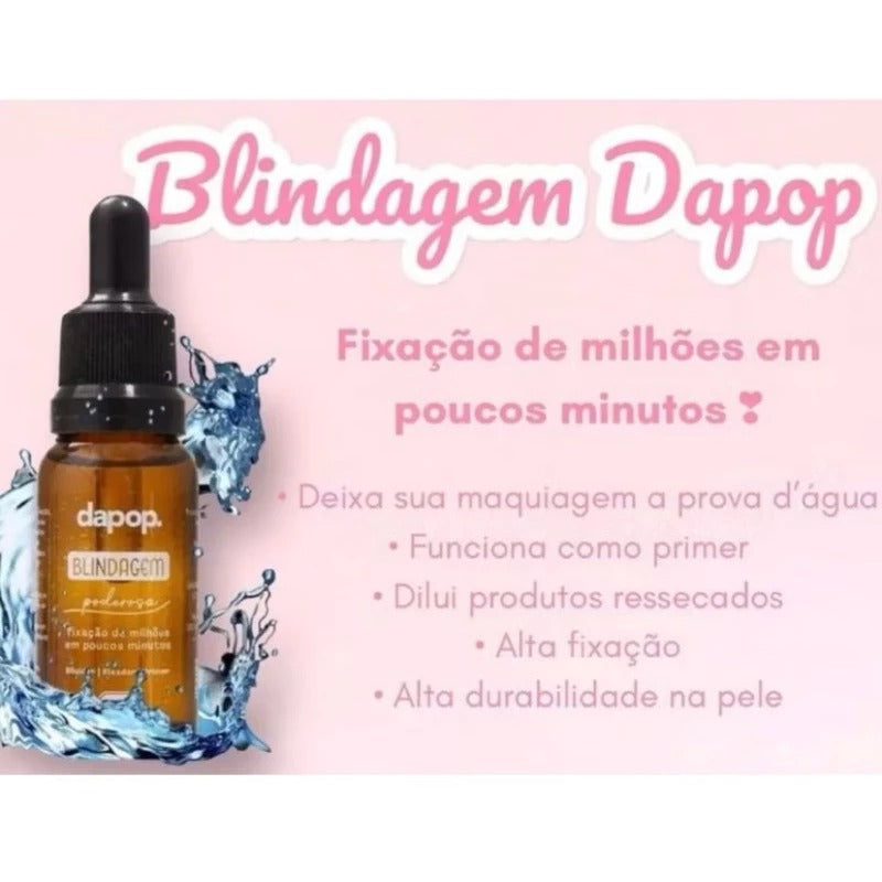 Primer Fixador de Maquiagem Diluidor Blindagem Poderosa Fixação em poucos Minutos Dapop