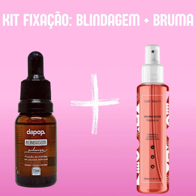 Kit Blindagem de Maquiagem Poderosa Dapop + Bruma Fixadora Matte Melancia Lady Beauty