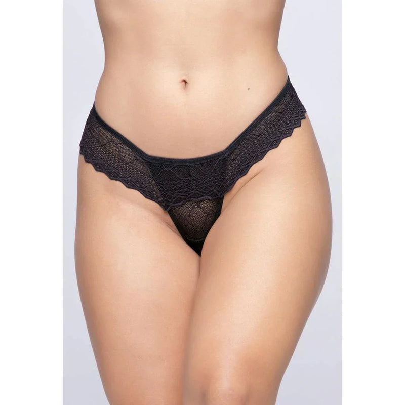 Calcinha Sexy Fio Dental Em Renda Com Strappy Laços Tanga Lingerie Ref 308