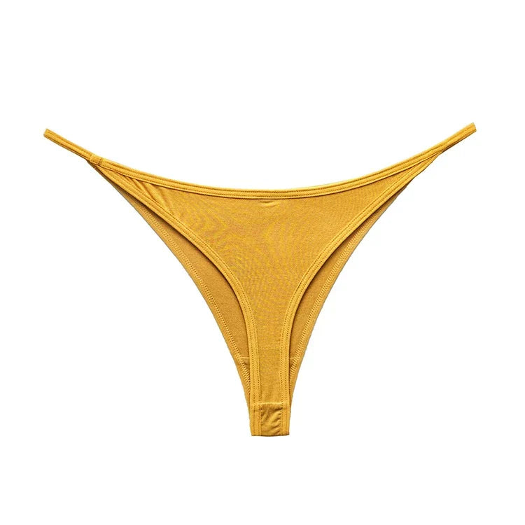 Calça Fio Dental Feminina Sexy De Cintura Fina Confortável De Algodão Esportes E Fitness Lingerie