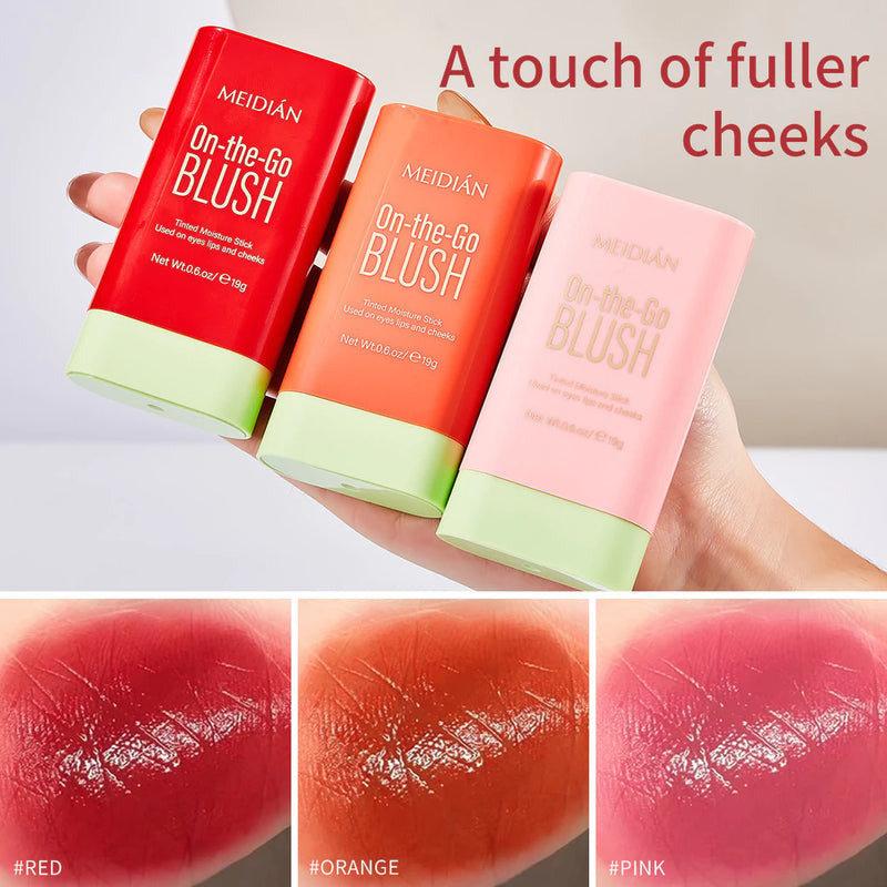 Pó blusher stick , Maquiagem Nua natural , Reparo facial , Cor De Destaque , rouge , Em