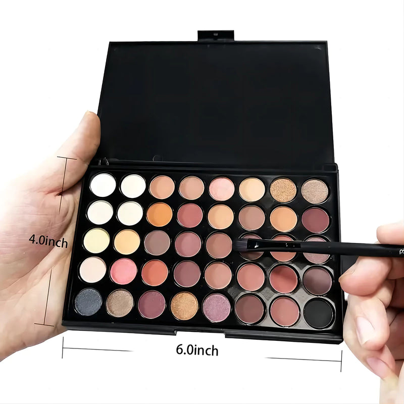 Paleta de Sombras 40 Cores, Matte e Cintilante, Alta Pigmentação e Longa Duração