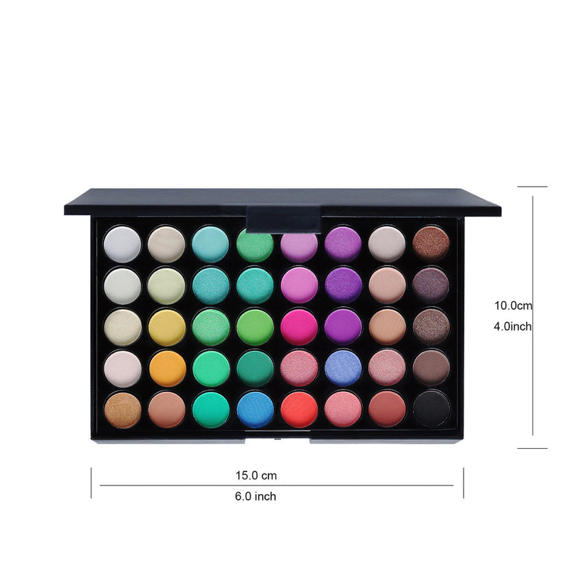 Paleta de Sombras 40 Cores, Matte e Cintilante, Alta Pigmentação e Longa Duração